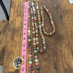 Multi-Color Beaded crystals/Gems Necklace Set
